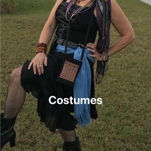 Black Dress with belt, and Accessories not exactly as pictured. New pieces